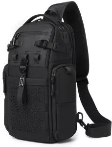 OZUKO 9844 Travel Crossbody Bag Men’s Large Capacity Waterproof Sling Pack with Comfortable Strap for Day Trips
