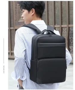 Office Backpack Shoulder Men’s Large Capacity Luxury Laptop Backpacks School Bags with USB Daily Life