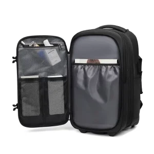 One Click Vacuum Trolley Backpack Fits 17″ Laptop TSA Lock Dust Proof Back Panel Lightweight Backpack Men’s Bag
