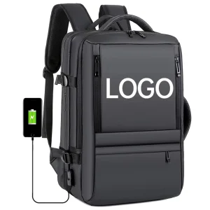 Outdoor Anti Theft Waterproof Laptop Backpack Black Men’s USB Computer Bag Student Softback 20 39L Fashion Smart Backpack