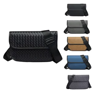 Outdoor Casual Sports Men’s Travel Crossbody Unisex PU Leather Sling Shoulder Bags Female Chest Messenger Bag