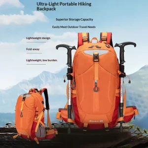 Outdoor Leisure Hiking Large Capacity Splash Proof Multi Functional Trekking Travel Wear Resistant Sports Backpack Unisex