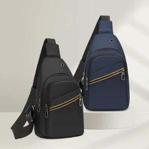 Outdoor Lightweight Casual Crossbody Bag Men’s New Large Capacity Simple Shoulder Bag Multifunctional Cycling Sports Chest Bag
