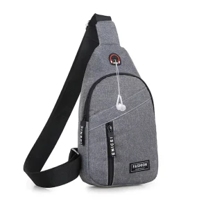 Outdoor Men’s Shoulder Waterproof Canvas Chest Bag