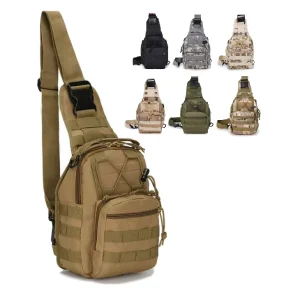 Outdoor Men’s Sport Shoulder Backpack Small Tactical Crossbody Chest Sling Bag for Camping Hiking