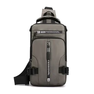 Outdoor Multipurpose Waterproof Fitness Single Shoulder Cross Body Bag Chest Bag With USB