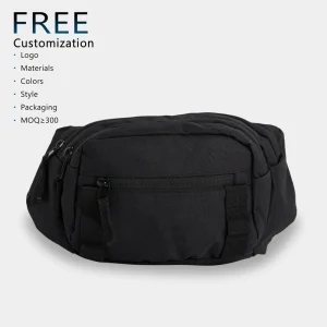 Outdoor Nylon Crossbody Fanny Pack Custom Logo Gym Hiking Running Sport Waterproof Pouch Men Waist Bags