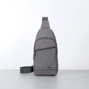 Outdoor Nylon Minimalist Chest Bag Lightweight Zipper Closure Sling Bag Shoulder Strap Large Capacity Men’s Portable