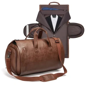 Outdoor PU Leather Luggage Travel Bag Business Suit Bag Men Duffel Travelling Bag