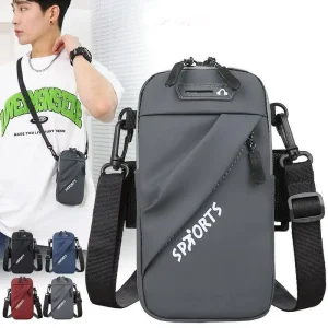 Outdoor Sports Arm Bag Running Phone Bag Multifunctional Cycling Crossbody Bag PU Film Portable Waist Hanging Bag
