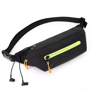 Outdoor Sports Waterproof Mobile Phone Lightweight Closefitting Men’s Waist Bag With Headphone Hole