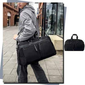 Outdoor Travel Bag Large Capacity Duffel Bag Multi-pocketed Luggage Bag for Men with Waterproof Nylon Adjustable Strap