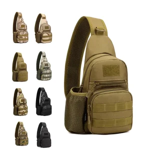 Oxford Camouflage Sling Bag Sport Outdoor Hiking Tactical Shoulder Chest Water Bottle Holder for Men and Women