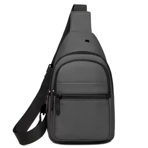 Oxford Cloth Water Resistant Zipper Chest Bag Winter Super Lightweight Men’s Outdoor Casual Sports Sling Bag Multi Layer