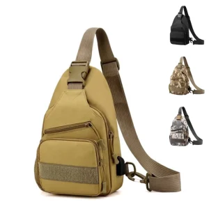 Oxford Utility Double Side USB Waterproof Men’s Outdoor Crossbody Tactical Sling Bag