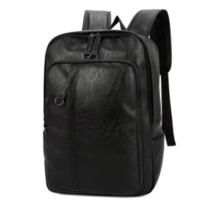 Oybp 853 Classical Leather Laptop Backpack 15.6 Inch PU Travel Laptop Mens Leather Backpack