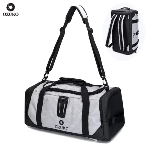 Ozuko 9005 Men’s Sport Backpack Large Gym Duffle Bag for Football Golf Sneakers Camping Travels Sublimation Spend Night Style