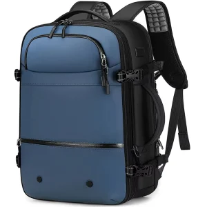 POSO Custom Men’s Fashion Laptop Backpack with USB Charging Port Anti-Theft Zippers 4 in 1 Travel Expandable Vacuum Backpack Bag