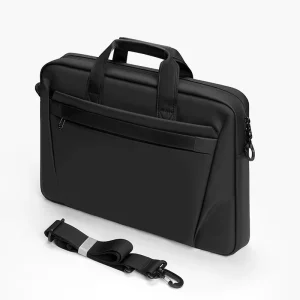 PU Coated Premium Fabric Waterproof Men’s Briefcase Shoulder Easy Carry Notebook Waterproof Laptop Bag