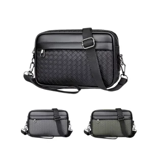 PU Leather Anti Theft Waterproof Shoulder Bag Men’s Business Messenger Crossbody Bag with Custom Logo