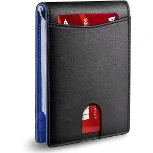 PU Leather Card Holder Minimalist RFID Blocking Wallet Men Multi-Card Slim Aluminum Wallets