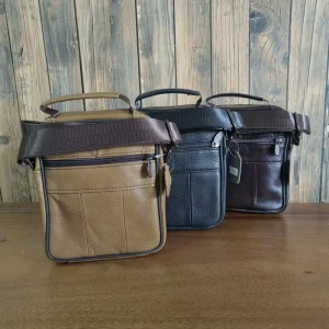 PU Leather Fashion Custom Logo Men Shoulder Wallet Purse Leather Bag Messenger Bag for Men Purse