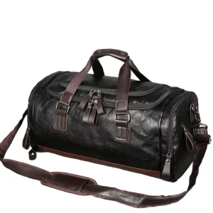 PU Leather Large capacity Travel Bag Men’s Business Trip Luggage Bag Travel Hand Luggage Bag