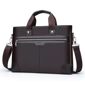 PU Leather Men Business Handbag Laptop Bag Suitcase Briefcase for Businessmen