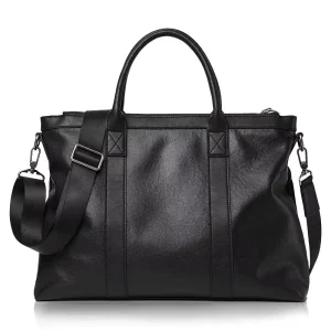 PU Leather Men’s Business Casual Large Capacity Briefcase Laptop Crossbody Bag Handbag