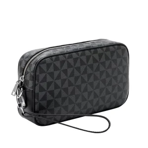 PU Leather Men’s Hand Bag Plaid Wallet Casual Handbag Fashion Trend Men’s Bag Large Capacity Envelope Bag