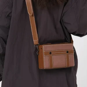 PU Leather Men’s Shoulder Bag Waterproof Custom Logo Messenger Bag