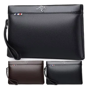 PU Leather Multifunctional Large Wallet Business Bag Casual Envelope Bag Fashion Men’s Clutch Handbag