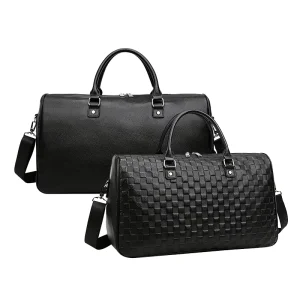 PU Leather Waterproof Durable Bag Men Carry on Travel Duffle Bag
