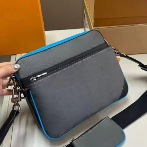 PVC Canvas lined Casual American style Shoulder Bag Elegant Three in one Crossbody Bag Factory Supply All match Simple Men’s