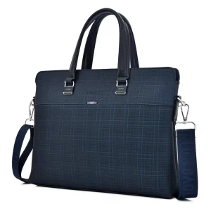 PVC Men’s Computer Handbags Single Shoulder Crossbody Bags Men’s Business Briefcases Handbags for Men