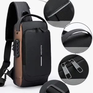 Password Lock Anti theft Biker Bag Leisure Outdoor Running Travel Waist Bag Shoulder Sports Backpack for Camping and Hiking