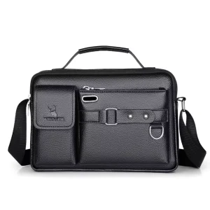 Phone case Waterproof PU Leather Business Handbag Men’s Messenger Bag Travel Handbag Large Capacity Shoulder Bag