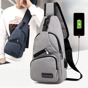 Pinfirst Business Bag Waterproof & USB Polyester Zipper Closure
