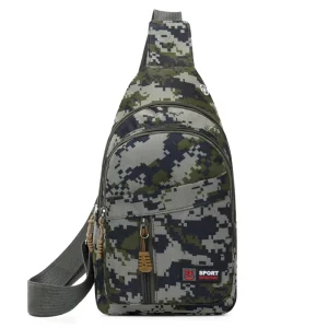 Polyester Adjustable Shoulder Strap Chest Bag Men’s Outdoor Crossbody Sling Bag Tactical