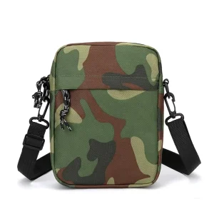 Polyester Crossbody Bag Men’s One Shoulder Messenger Bag with Detachable Shoulder Strap Custom Logo Bag