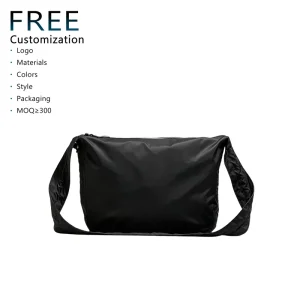 Polyester Large Capacity Crossbody Bag Custom Logo Waterproof Casual Messenger Shoulder Bag For Men Women Travel Daily Use