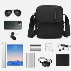 Polyester Lightweight Durable Men’s Sling Crossbody Bag Source Manufacturer Square Letter Pattern Waterproof