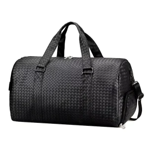 Polyester String Closure Men’s Large Capacity Multiple Compartments Sports Gym Bag Wet Dry Separation Wear-Resistant Bag