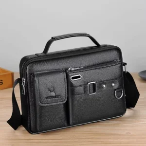 Popular Sacoche WEIXIER D235 Men’s Shoulder Bag PU Leather Handbag Sling Bag Business Shoulder Messenger Bag for Men
