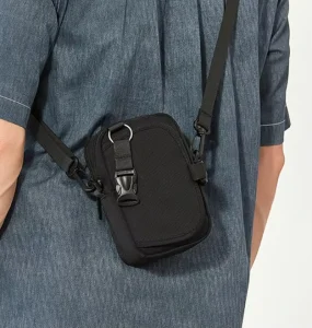 Portable Small Oxford Fabric Crossbody Bag Men Mini Mobile Phone Messenger Bag Outdoor Sport Lightweight Shoulder Sling Pouch