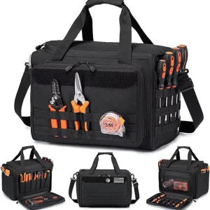 Portable Tool Kit 14-inch Men’s Heavy-duty Tool Storage Bag Tactical Handbag