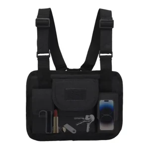Portable Travel Waterproof Tactical Men Sports Front Chest Bag Adjustable Belt Running Vest Bag