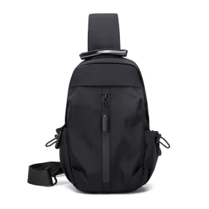 Portable USB Connection Chest Bag Trendy Men’s Waterproof Chest Bag Large Capacity