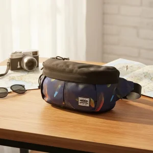 Practical Fashion Unisex Waist Bag Fanny Pack Polyester Waterproof Zipper Closure Hard Handle Trend Bag