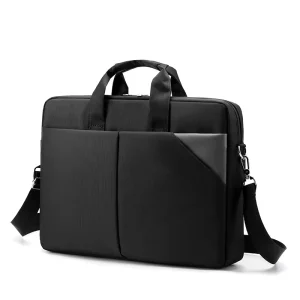 Premium Men’s Laptop Bag Waterproof Anti Theft Solid Color Briefcase Business Travel Durable Shoulder Messenger Bag Briefcases
